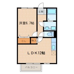 掛川駅 徒歩17分 2階の物件間取画像